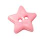 Preview: Kinderknopf als Stern aus Kunststoff in rosa 14 mm